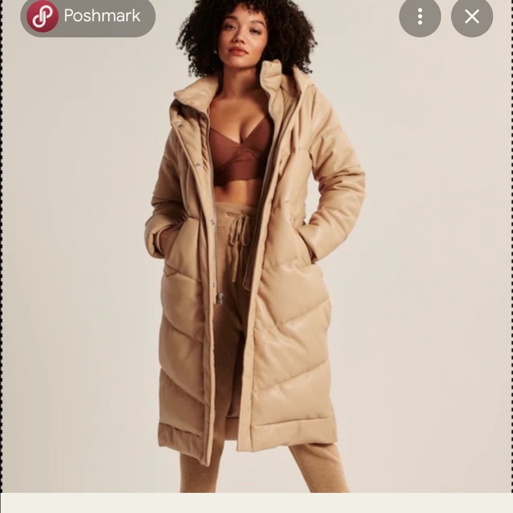 ISO Abercrombie Vegan Leather Puffer LONG
